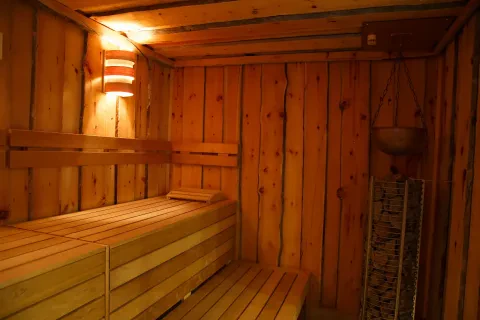 Warming up in a traditional bath / hay room /Roman sauna / hammam